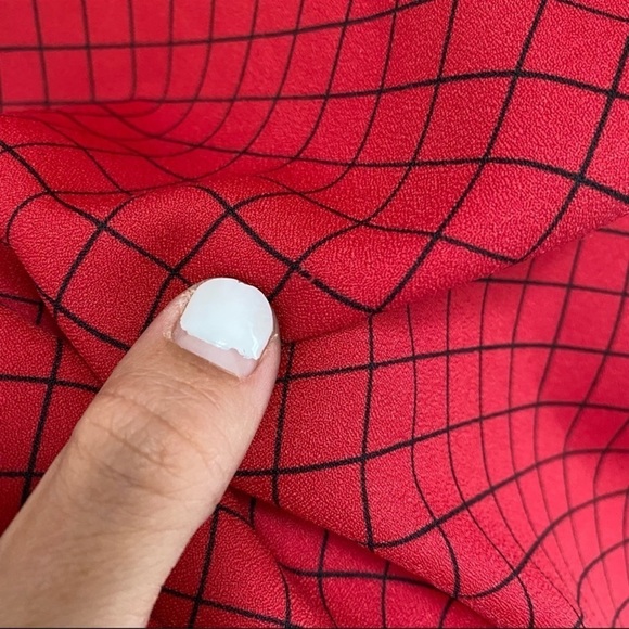 𝅺vtg 6 Lanvin dress couture gingham square vintage silk checkered pinup 60s 70s - Picture 10 of 16